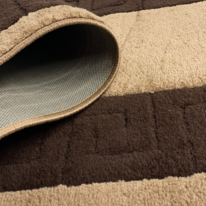 Custom Size Meander Bordered Beige Medium Pile Slip Resistant Rugs, Runner 3' x 31'