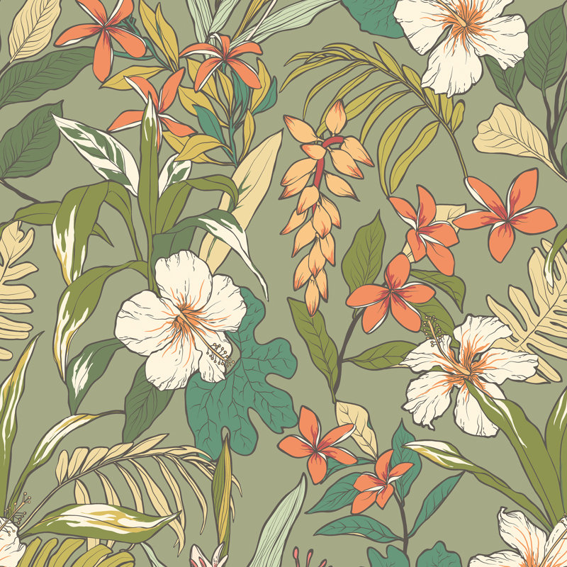 Oasis wist Smooth Matt Wallpaper, Green