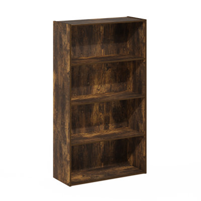 Cresta Book Shelf, 5-Tier Modern Bookshelf, Open Shelves Bookcase 9 x 12 x 52, for Living Room, Bedroom, Home Office, French Oak