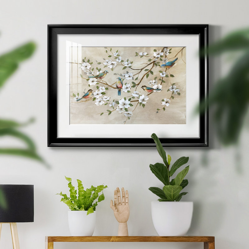 Oiseaux d'une plume - peinture encadrée, H 22,5 po x l 30,5 po x P 1,5 po, Cadre noir