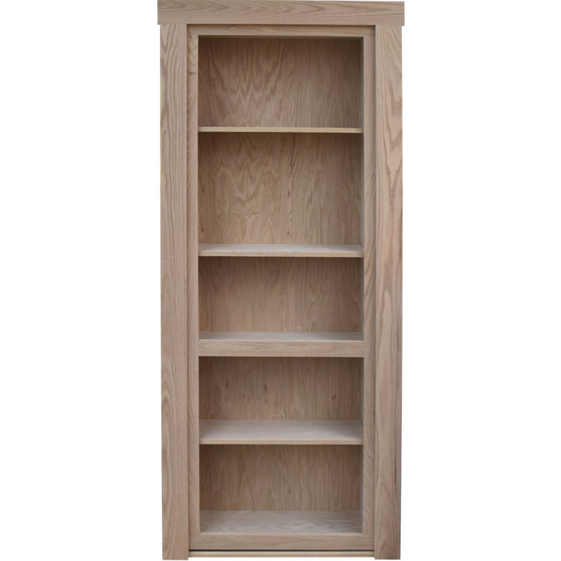 Bookcase hidden door, 28" x 80", Unfinished, Inswing Right