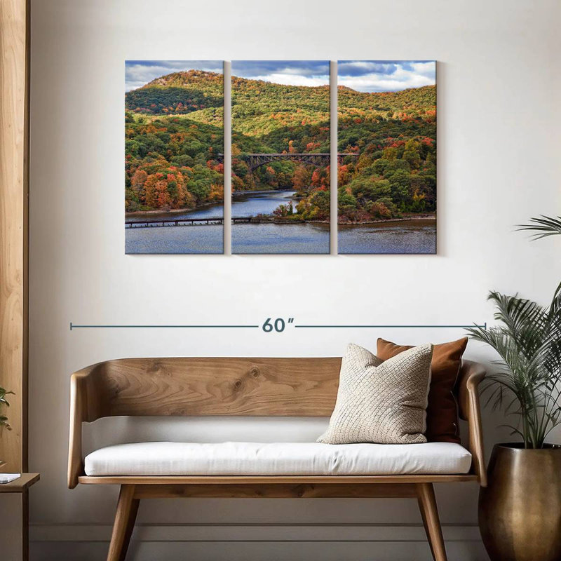Alvord traversant la rivière Hudson Valley, H 28 po x l 45 po