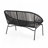51.92'' Wide Curved Iron Loveseat-1967819230