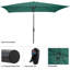 Parasol de patio rectangulaire - Parasol à manivelle 10 pi avec bouton-poussoir inclinable pour meubles d'extérieur, terrasse, jardin ou piscine par Pure Garden (vert forêt)-1752484753