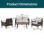 Ensemble de mobilier de jardin 4 pièces-4647820