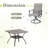 4-Person Square Patio Dining Set With 360°Swivel PVC-coated polyester Chairs-981686008