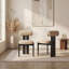 Mid-Century Modern Wooden Dining Chairs, Upholstered Fabric with Sculptural Backrest & Solid Wood Legs-1743963175-1743963171