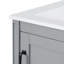 Meuble-lavabo de 20 po avec lavabo en céramique, porte à fermeture douce, tablette réglable en forme de U, support de rangement pour porte, armoire autoportante moderne pour les petites salles de bain