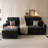 83.5" Wide Corduroy Reversible Sleeper Sectional with Storage Chaise & USB Ports-398328570