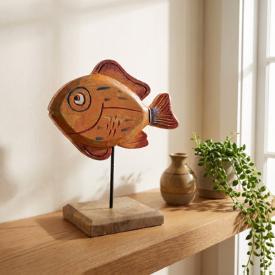 Poisson rouge Gordy sur un support