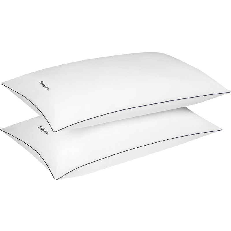 Dearfoams Luxurious 200 Tc Cotton Down Alternative Bed Pillows, Set Of 2, Standard