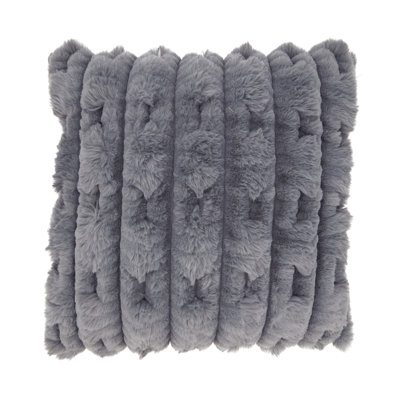 Soft Luxe Haven Faux Rabbit Fur Poly Filled Throw Pillow