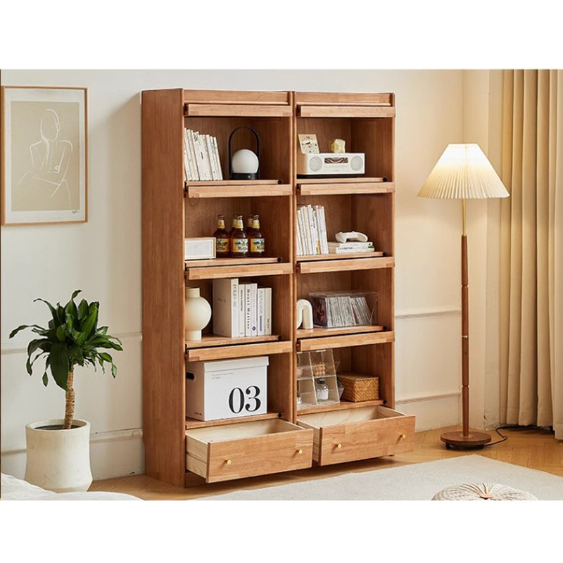 Bibliothèque simple du sol au plafond, (5 tablettes) H 69,29 po x l 31,5 po x P 13,78 po