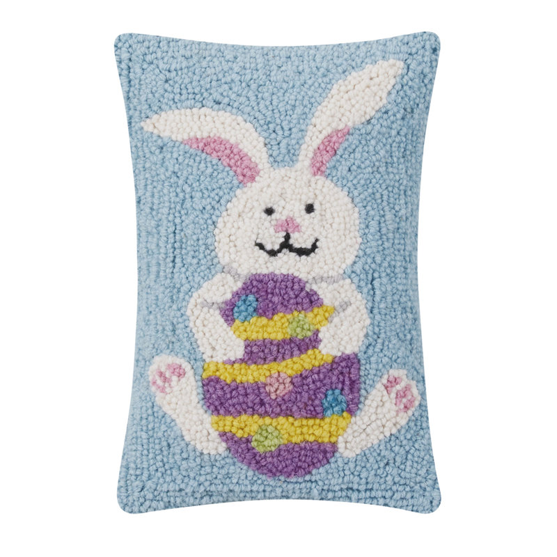 Easter Bunny Egg Wool Hook Pillow