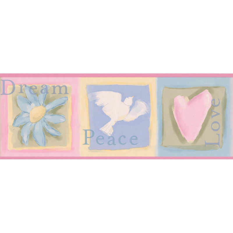 Bordure murale Amabel, Rose