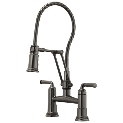Rook® Articulating Bridge Faucet with Finished Hose