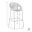 Tabouret de bar d'extérieur en acier 26 "avec corde noire Van - ensemble de 3-487102377-487102379