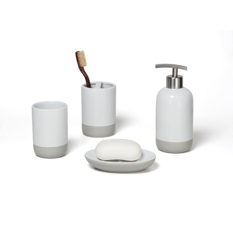 Obsa 4 Piece Bathroom Accessories Set Ebern Designs Color: Beige