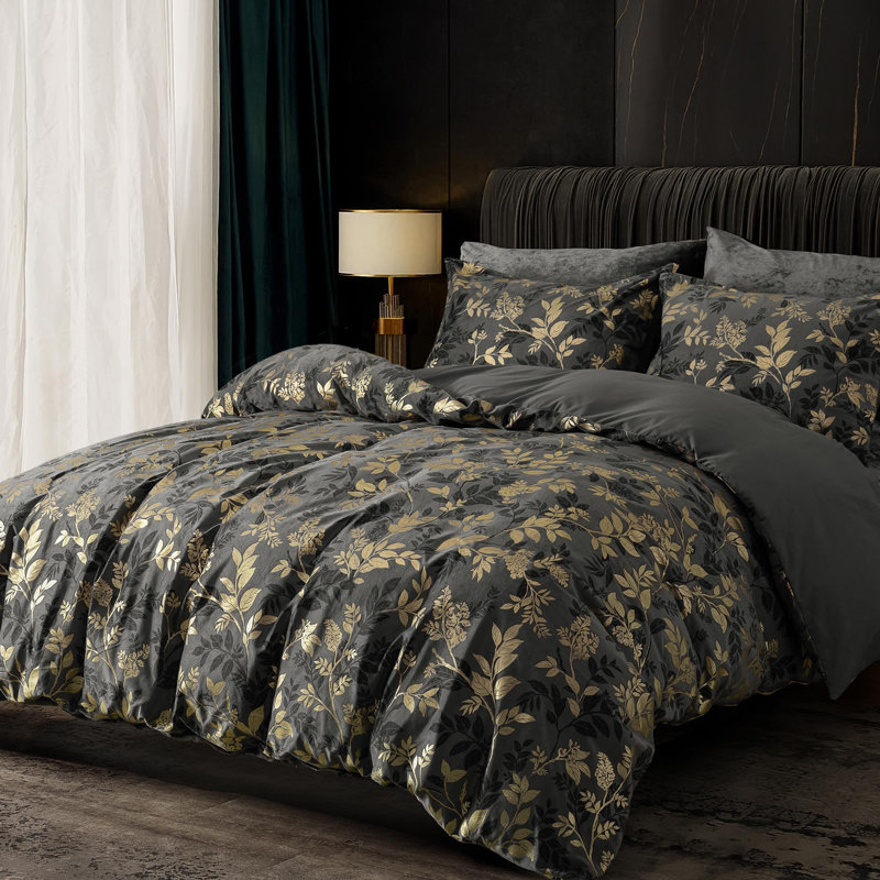 PHF Truly Velvet Duvet Cover Set, 3pcs Ultra Soft Breathable Comforter Cover Set, Luxury Cozy Flannel Duvet Cover with Pillow Shams Bedding Collection