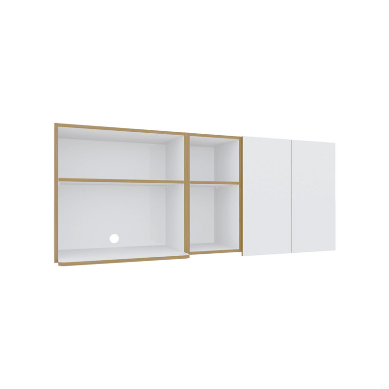 Armoire murale, 2 portes, 4 tablettes