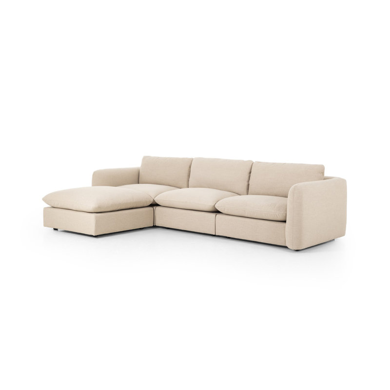 Ingel Chaise Sectional, Antwerp Taupe Linen Blend