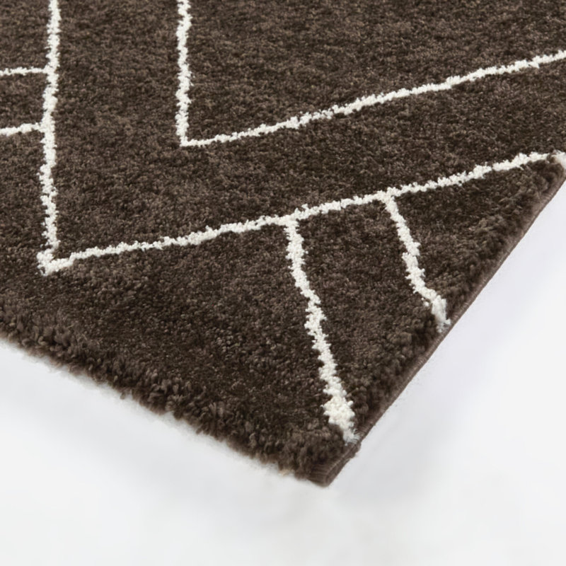 Bachman Brown Transitional Moroccan Area Rug, Rectangle 7'10.5" x 10'0.1"