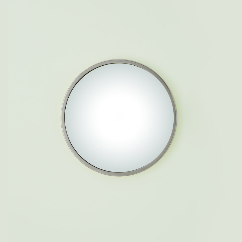Hoop Convex Mirror, 42" H x 42" W, Nickel