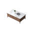 Table basse en bois de frêne avec plateau en pierre