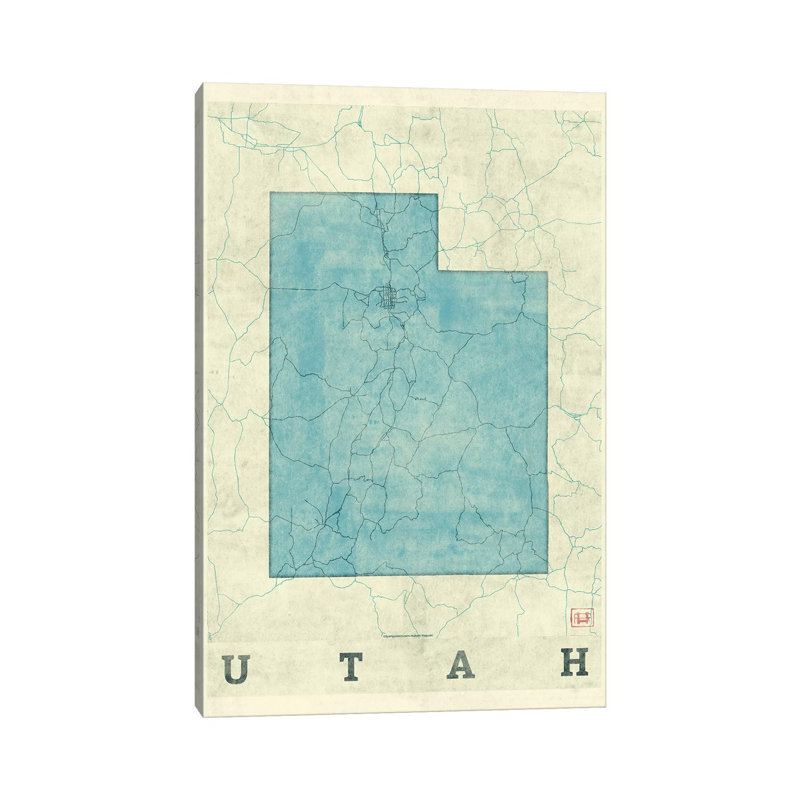 St. Paul Gold Leaf Urban Blueprint Map by Hubert Roguski - Wrapped Canvas Print, 20.32 cm H x 30.48 cm W