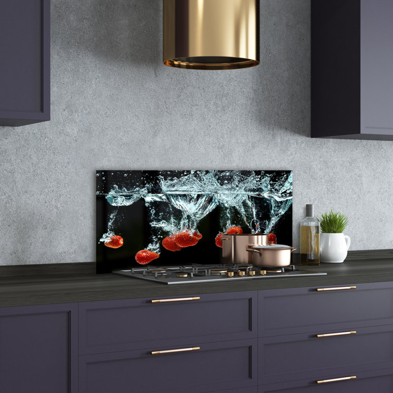 Lorrita 50cm W x 100cm L Glass Peel and Stick Panel