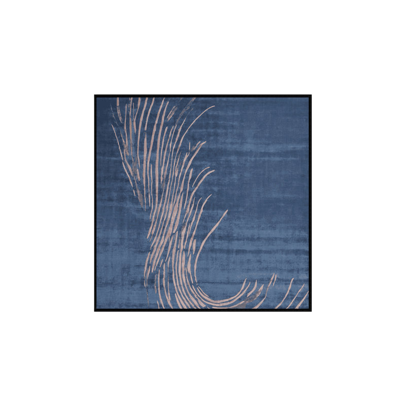Machine Washable Gray Area Rug, Square 7'