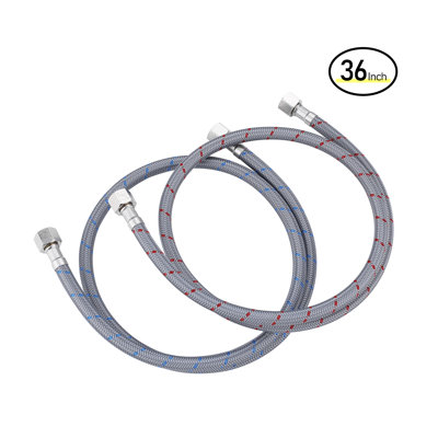 Le tuyau de robinet ARCORA relie le lavabo de la salle de bain à l'alimentation en eau, les conduites d'alimentation du robinet Cupc 3/8 "x 3/8", filetage de compression femelle 1 paire
