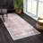Washable Non-Slip Traditional Rug - Brick / Dark Blue Rug for Entryway, Hallway, Bathroom, and Kitchen-510005485