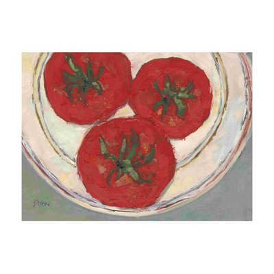 " Plate With Tomato " by Samuel Dixon Painting Print