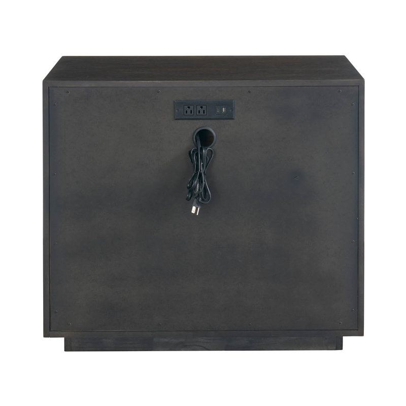Modern 3 - Drawer Nightstand, Brown