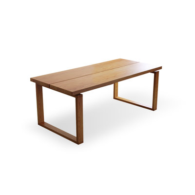 Brown Rectangular Solid Wood Dining Table