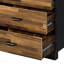 Commode 6 tiroirs noyer et noir