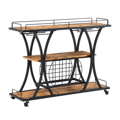 Saranac 11 - Bottle Solid Wood Wine Bottle & Glass Rack