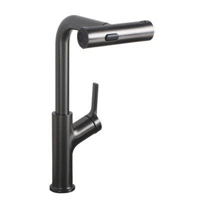 Topmount Single Bowl Kitchen Sink with Pull-out Faucet and Soap Dispenser
