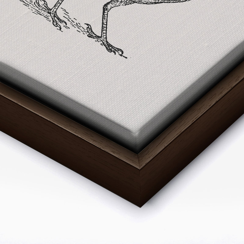 Roadrunner beige, 18"H x 24"W, Canvas, Brown Framed