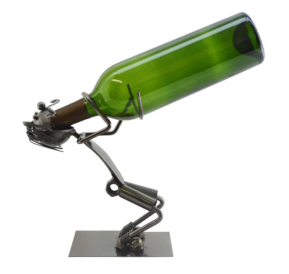 Metal wine 2024 bottle holder