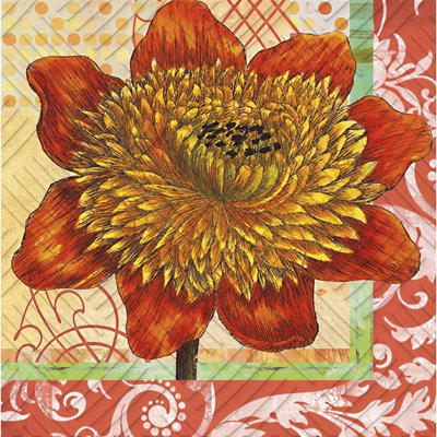 Serviettes de papier 5" jetables splendide posy