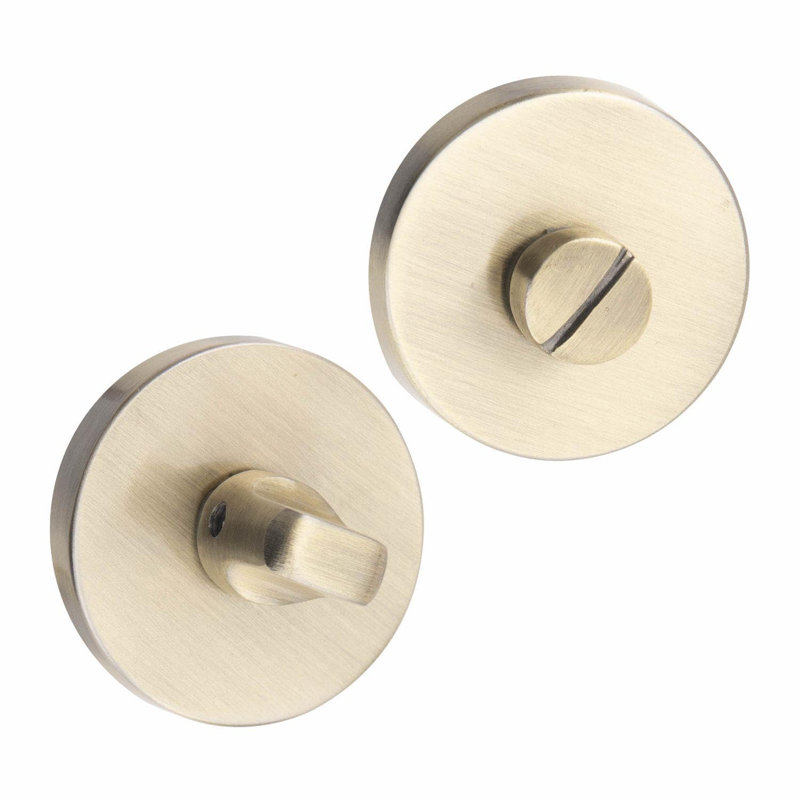  Lima Design Thumbturn Coin Release on Round Rose in Antique Brass Finish