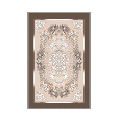 Stylish Woven Carpet, 5.2 x 7.5 Feet | 100% Polyester, 0.3 in Pile Height, Antibacterial, Non-Slip PVC Dot Underside | Machine Washable, 3D Digital Print | Perfect for Living Room, Bedroom & Home Décor