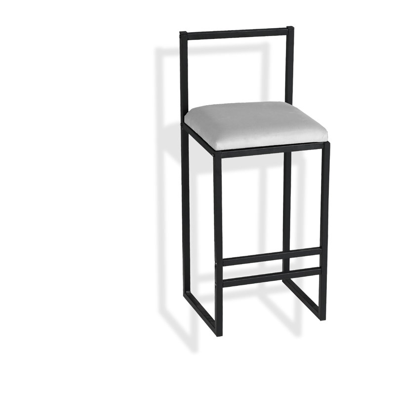 Metal Bar Stool, Gray