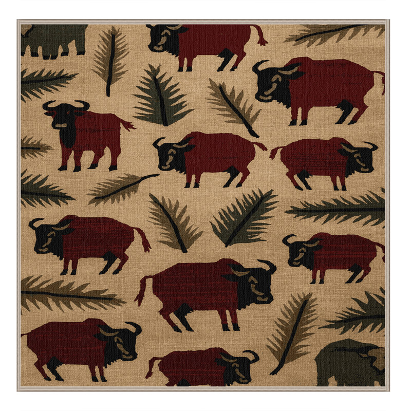  Tapis sauvage lavable Buffalo Forest, Carré 5 pi