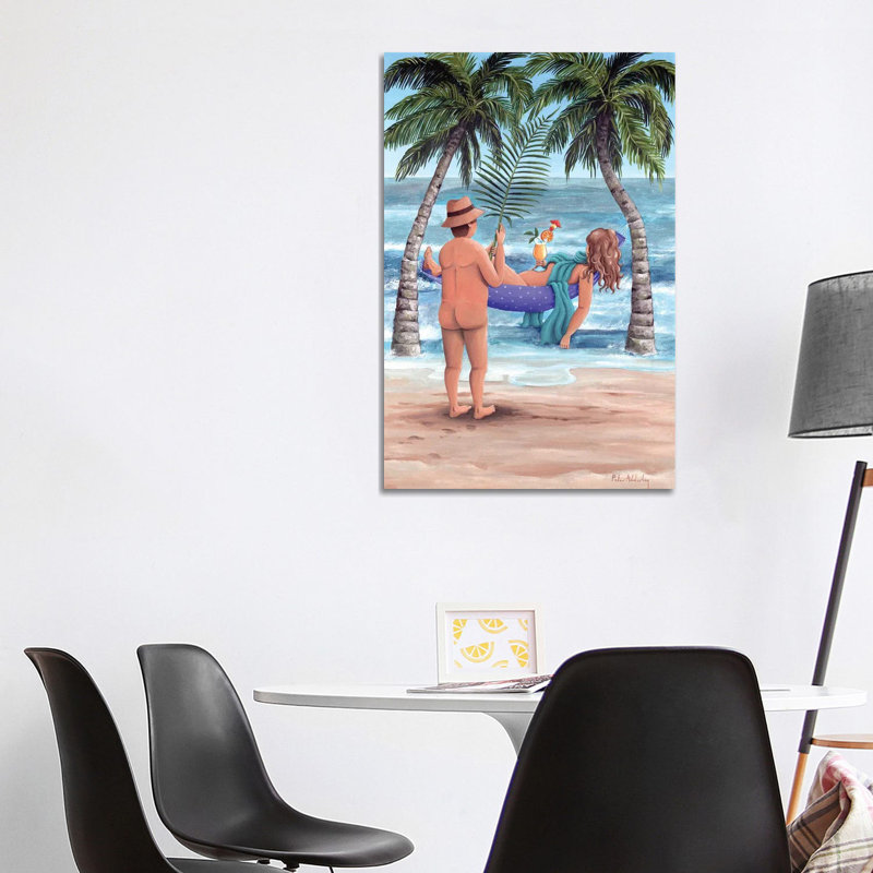 Palm Trees 1 Piece Wrapped Canvas Wall Art, 101.6 cm H x 66.04 cm W x 3.175 cm D