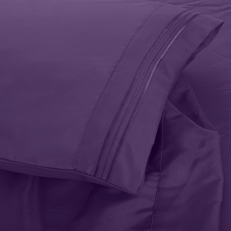 Lux Decor 6-Piece Ultra-Soft Microfiber Sheet Set Deep Pocket Fitted Sheet, Wrinkle & Fade-Resistant, Hotel Quality Bedding