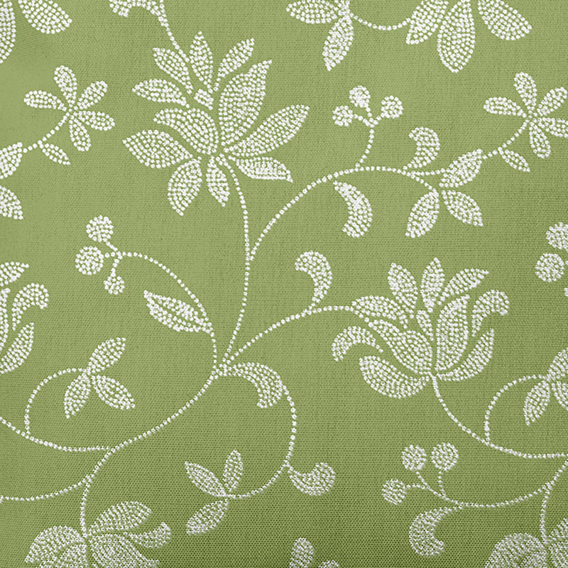 Botanical Blooms Floral Reversible Throw Pillow, 18" x 18", Green, Down Alternative