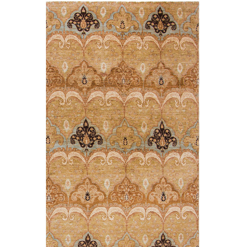 Tapis damassé en laine noué à la main Asian Fusion